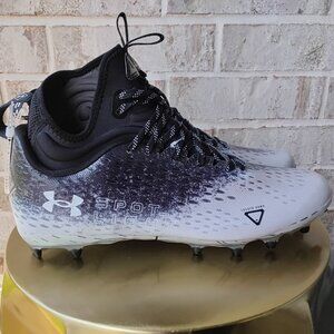Under Armour Men’s Spotlight Lux MC 2.0 Football Cleats Blac/White Size 12 New